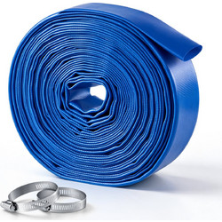 VEVOR Εύκαμπτος σωλήνας αποστράγγισης PVC 1 x 15,2 m με σφιγκτήρες, μπλε PSRG15INCH50D27J6001V0