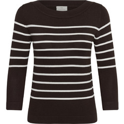 KAFFE KAlizza Boatneck striped knit brown 10510195