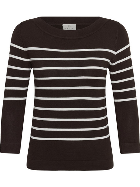 KAFFE KAlizza Boatneck striped knit brown 10510195
