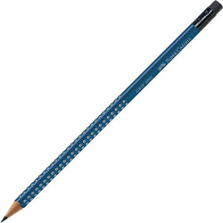 Faber Castell Μολύβι Grip 2001 Με Γόμα Σκούρο Τυρκουάζ 2=B 201457