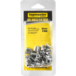TOP MASTER Πριτσίνια με σπείρωμα 50τεμ 4x10mm 511156