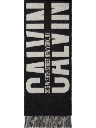 CALVIN KLEIN JEANS BOLD GRAPHIC LOGO MW WOVEN SCARF LV04F9035G-UB1 Black