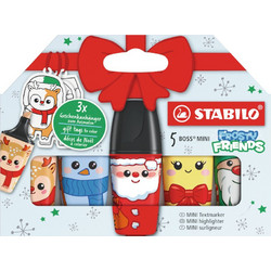 Σετ Μαρκαδόροι Υπογράμμισης Stabilo Boss Mini Frosty Friends Xmas 5τεμ