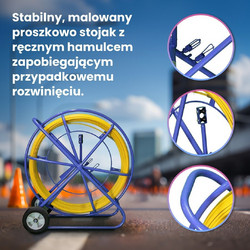 Extralink Pilot 8mm 150m Οδηγός Έλξης Καλωδίων FRP Κίτρινος