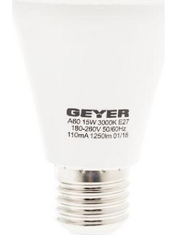 GEYER Λάμπα led Α60 E27 8W ψυχρό 806LM LADE279E