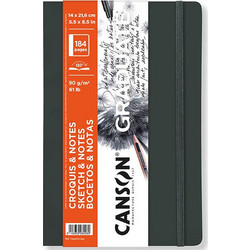 Σημειωματάριο Sketchbook Canson | Sketch N Notes Soft Cover 90gr 14x21cm 92Φ Dark Grey | 105312045