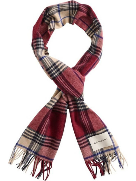 Αντρικό Κασκόλ GANT Checked Wool Scarf 9920310/604 Μπορντό