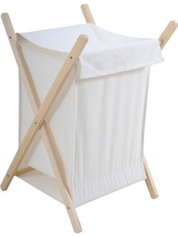 ΚΑΛΑΘΙ ΑΠΛΥΤΩΝ ΞΥΛΙΝΟ ΜΕ ΛΕΥΚΟ ΣΑΚΟ 55lt 42x42x70εκ. ANKOR