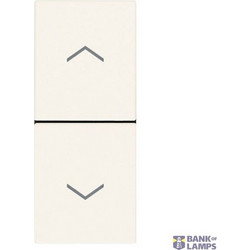 Two interlocked NO+NO 10A button white