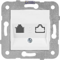 Karre-Meridian White Data+Numerical Phone Socket (Jacksiz)