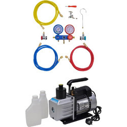 vidaXL Αντλία Κενού 50 L/min με Σετ Ελέγχου Πίεσης 2 Εξόδων σε Θήκη