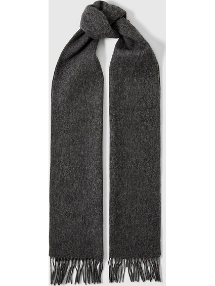 SELECTED SLMTOPE WOOL SCARF 16038046-Medium Grey Melange Gray