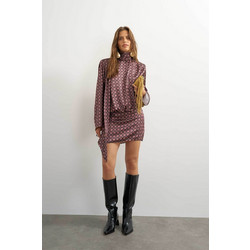 Topshop Celly Mini Φόρεμα Σατέν Μπορντό 31002185