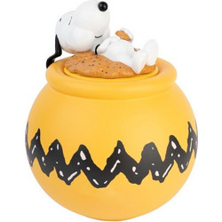 Grupo Erik Snoopy Μπισκοτιέρα Κεραμική Κίτρινη 17.5x24x24εκ. GA003