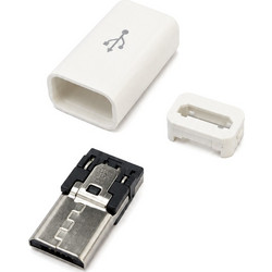 POWERTECH βύσμα micro USB CAB-U164, 480Mbps, λευκό