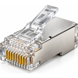 Βύσματα RJ45 Cat 6A STP Μεταλλικά 8P8C 50τμχ Powertech CAB-N321