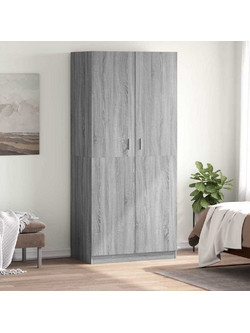 vidaXL Δίφυλλη Ντουλάπα Ρούχων Sonoma 90x52x200cm 815355