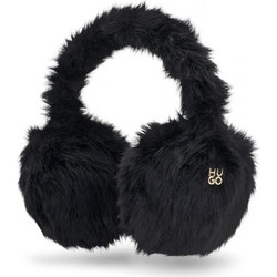 HUGO EAR MUFFS CLAUDYA-FY LOGO ΜΕΤΑΛΛΙΚΟ ΜΑΥΡΟ