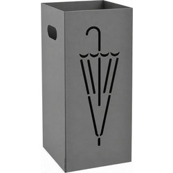Ομπρελοθήκη Τετράγωνη - Matt Concrete Grey, Pam & Co, W22 x D22 x H50 (cm) 26-163