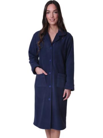 Lydia Creations Γυναικεία Ρόμπα Fleece Σκούρο Μπλε