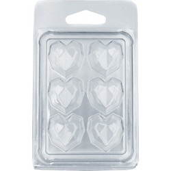 Πλαστική Θήκη για Wax Melts 6 θέσεων σε ΚαρδιέςThemagio 79222