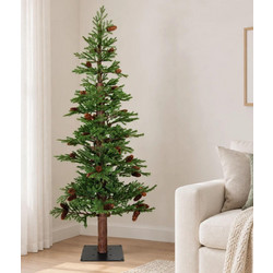 Χριστουγεννιάτικο Δέντρο Slim Kantas Trees Mountain Allpe με Ξύλινο Κορμό 200cm Πράσινο KN17137