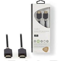 Nedis Καλώδιο HDMI 1.4 HDMI Male to HDMI Male 2m Black CVBW34000AT20