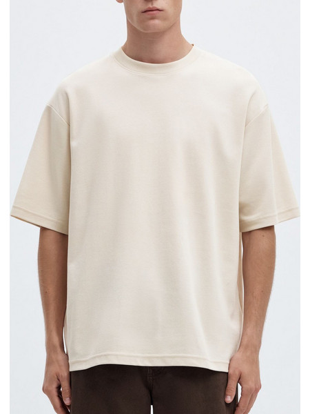 SELECTED Oscar Loose Fit T-Shirt - Oatmeal