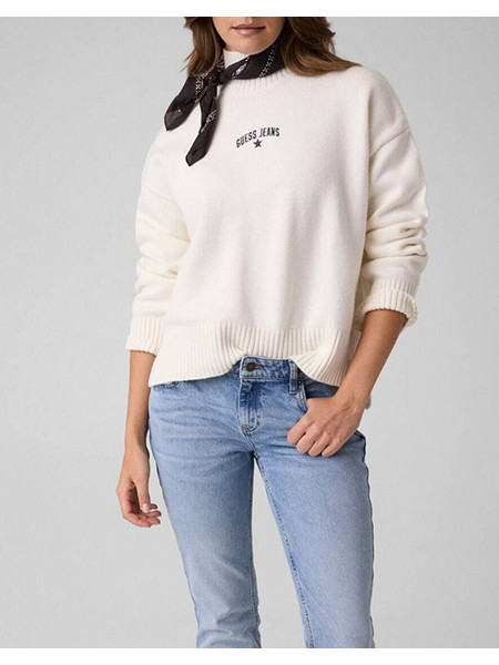 GUESS JEANS GJ LS TN EMB SWTR ΜΠΛΟΥΖΑ ΓΥΝΑΙΚΕΙΟ W6BR09Z1252-G293 Biege
