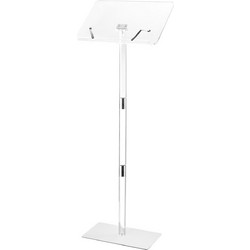VEVOR Αναλόγιο Podium, Ακρυλικό Αναλόγιο 1100 mm, Φορητό Γραφείο Laptop με Μεγάλη Επιφάνεια Ανάγνωσης, Κλιπ Βιβλίων, Ρυθμιζόμενη Γωνία, Επιδαπέδιο, για Τάξη, Γάμο, Συνέδριο, Διάλεξη και Συναυλία