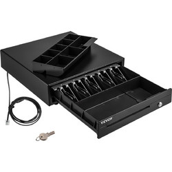 VEVOR Συρτάρι Ταμειακής Μηχανής, 40,6 cm 12 V, για Σύστημα POS με Δίσκο Μετρητών 5 Χαρτονομισμάτων και 8 Κερμάτων, Αφαιρούμενο Τμήμα Κερμάτων και 2 Κλειδιά, Καλώδιο RJ11/RJ12 για Σούπερ Μάρκετ, Μπαρ,