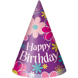Καπελάκια Πάρτι Flowers Happy Birthday Σετ 8 Τεμαχίων 40281 (0029483)