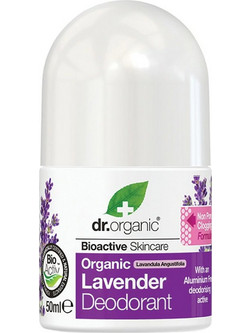 Dr. Organic Lavender Φυσικό Γυναικείο Αποσμητικό Roll On Χωρίς Αλουμίνιο 50ml