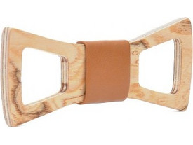 Ξύλινο Παπιγιόν Natural Draco -Brown
