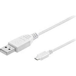 Grundig Καλώδιο USB σε microUSB 1m για Υψηλής Ταχύτητας Φόρτιση και Συγχρονισμό του Smartphone και του Tablet σας σε Λευκό χρώμα, 86339 - Grundig