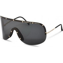 Porsche Design 8479 A Ανδρικά Γυαλιά Ηλίου Μάσκα Μεταλλικά Ασημί Μαύρα με Μαύρο Polarized Φακό