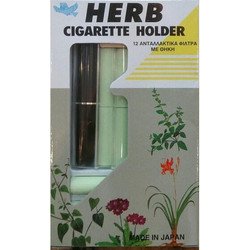 Herb Πίπες Cigarette Holder Ανταλλακτικά Φίλτρα με Θήκη, 12 τεμάχια & 1 θήκη