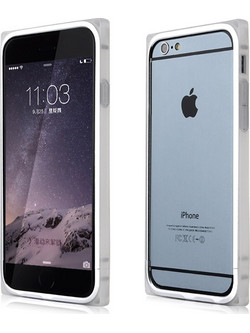 Κάλυμμα Πλάτης Baseus Rigid Metal + Soft TPU Bumper Frame για iPhone 6 (Silver)