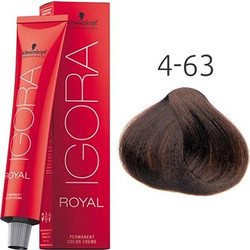 Schwarzkopf Igora Royal 4-63 Καστανό Μεσαίο Μαρόν Ματ Μόνιμη Βαφή Μαλλιών 60ml