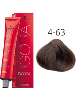 Schwarzkopf Igora Royal 4-63 Καστανό Μεσαίο Μαρόν Ματ Μόνιμη Βαφή Μαλλιών 60ml