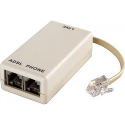 ADSL Splitter PSTN White Διαχωριστής Τηλεφωνικής Γραμμής Λευκός Powertech ADSL-05