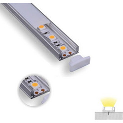ΠΡΟΦΙΛ ΑΛΟΥΜΙΝΙΟΥ 2 ΜΕΤΡΩΝ (ΚΑΝΑΛΙ) SLIM ΓΙΑ LED ΤΑΙΝΙΕΣ ΔΙΑΣΤΑΣΗΣ 7mm ΕΠΙΤΟΙΧΟ (ΕΞΩΤΕΡΙΚΟ) ΜΟΝΟ 90