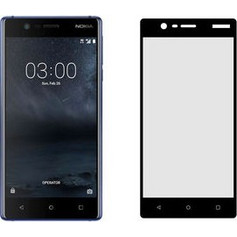 Nokia 3 - Προστατευτικό Οθόνης Full face Tempered Glass - Black (OEM)