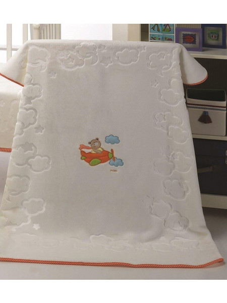Morven Mora Candy 328 Κουβέρτα Κούνιας Βελουτέ 110x140 Λευκή