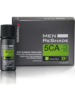 Goldwell Men Reshade Power Shot 5CA Light Brown Ανδρική Μόνιμη Βαφή Μαλλιών Χωρίς Αμμωνία 4x20ml