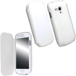 Krusell Leather Flipcover White (Galaxy S III Mini)
