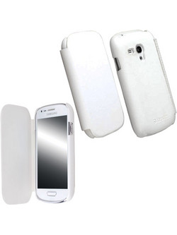 Krusell Leather Flipcover White (Galaxy S III Mini)