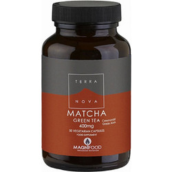 TerraNova Matcha Green Tea Συμπλήρωμα Διατροφής με Πράσινο Τσάι 400mg 50 Κάψουλες
