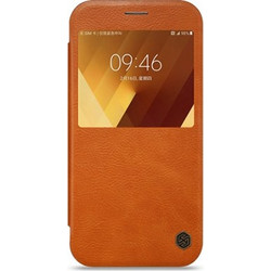 Θήκη Nillkin Qin για Samsung A320 Galaxy A3 (2017) Flip Cover S-View Brown