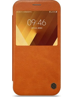 Θήκη Nillkin Qin για Samsung A320 Galaxy A3 (2017) Flip Cover S-View Brown
